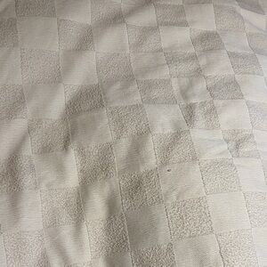 DKNY Cream and Tan Checkered Comforter